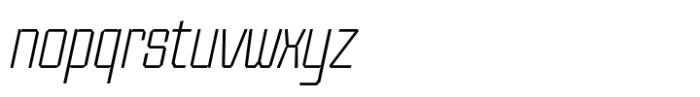 SG Tanders Narrow Thin Slant Font LOWERCASE