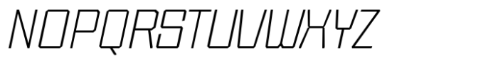 SG Tanders Wide Thin Slant Font UPPERCASE