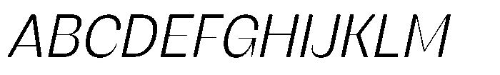 SG Verace Light Slant Font UPPERCASE