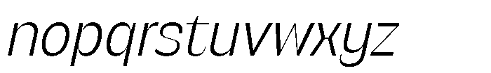 SG Verace Light Slant Font LOWERCASE
