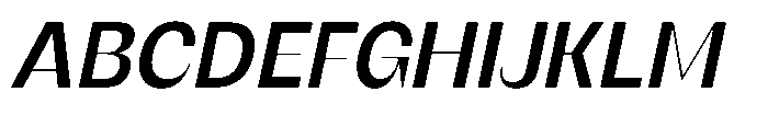 SG Verace Medium Slant Font UPPERCASE