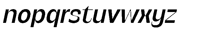 SG Verace Medium Slant Font LOWERCASE