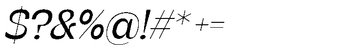 SG Verace Slant Font OTHER CHARS
