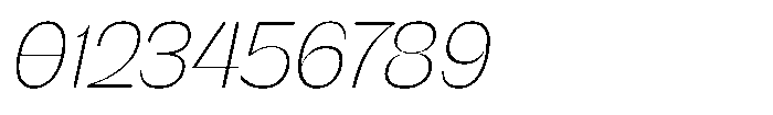 SG Verace Thin Slant Font OTHER CHARS