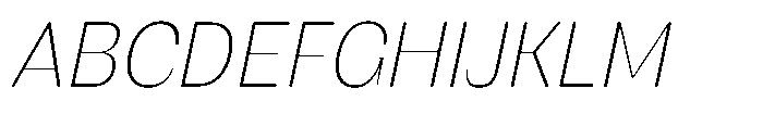 SG Verace Thin Slant Font UPPERCASE