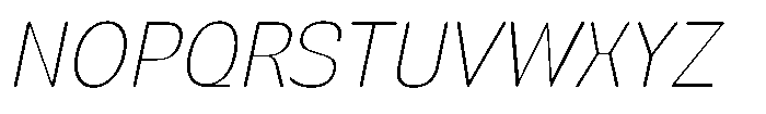 SG Verace Thin Slant Font UPPERCASE