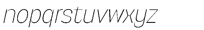SG Verace Thin Slant Font LOWERCASE
