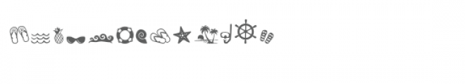 sg beach vacay dingbats font Font UPPERCASE