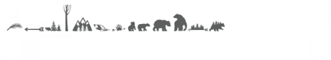 sg bear forest dingbats font Font LOWERCASE