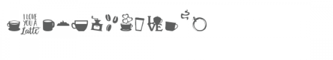 sg coffee shop dingbats Font UPPERCASE