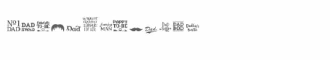 sg cool dad dingbats Font UPPERCASE