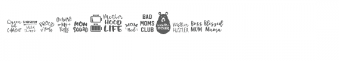 sg cool mom dingbats Font LOWERCASE