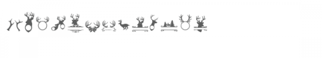 sg deer monogram dingbats Font UPPERCASE