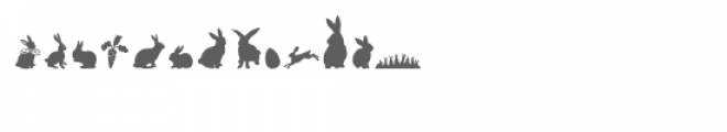 sg easter bunny dingbats Font LOWERCASE
