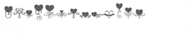 sg fancy hearts dingbats font Font UPPERCASE