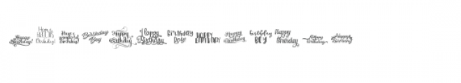 sg happy birthday sentiments dingbats Font UPPERCASE