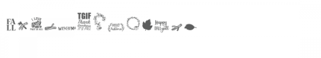 sg happy fall dingbats Font LOWERCASE