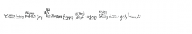 sg happy happy, joy joy sentiments dingbats Font UPPERCASE