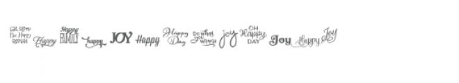 sg happy happy, joy joy sentiments dingbats Font UPPERCASE