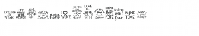 sg wine lover sentiments dingbats Font UPPERCASE