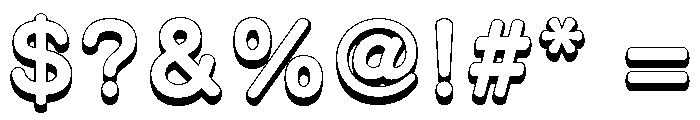 Shadow Bold Font OTHER CHARS