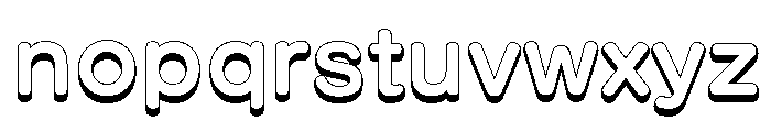 Shadow Bold Font LOWERCASE