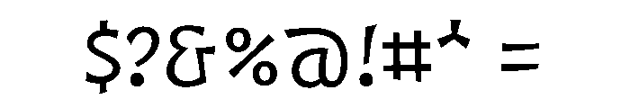 Shamus Regular Font OTHER CHARS