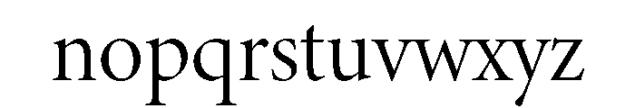 Sherborne Variable Regular Font LOWERCASE