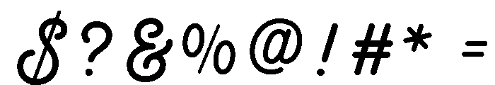 Shadenia Regular Font OTHER CHARS