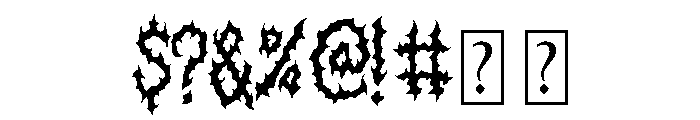 Shadow Murder Font OTHER CHARS