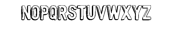 Shadow Outline Doodle B Regular Font LOWERCASE