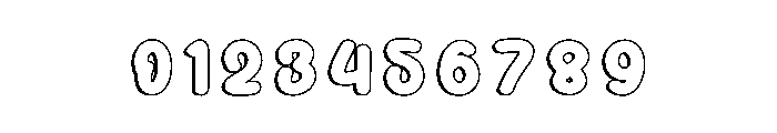Shadow Outline Font OTHER CHARS