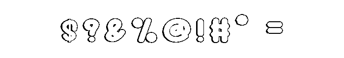 Shadow Outline Font OTHER CHARS