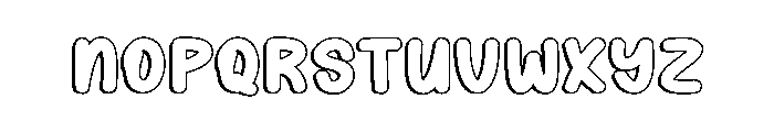 Shadow Outline Font UPPERCASE