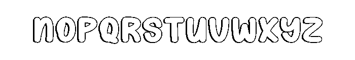Shadow Outline Font LOWERCASE