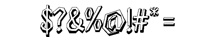 Shadow Pop Font OTHER CHARS