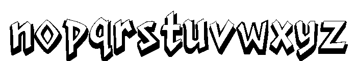 Shadow Pop Font LOWERCASE