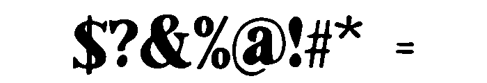 Shadow_Runner Font OTHER CHARS