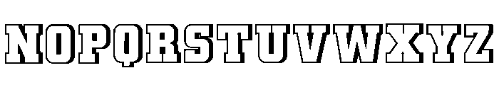 Shadow Varsity Regular Font UPPERCASE