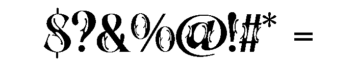 Shadow chrome Regular Font OTHER CHARS