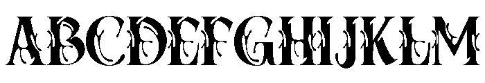 Shadow chrome Regular Font UPPERCASE