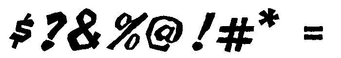 Shady Rocks Regular Font OTHER CHARS