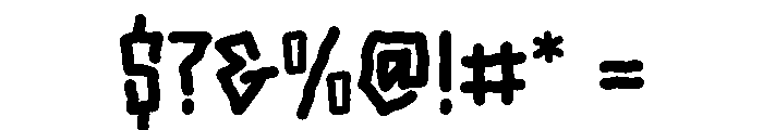 Shaky Scary Font OTHER CHARS