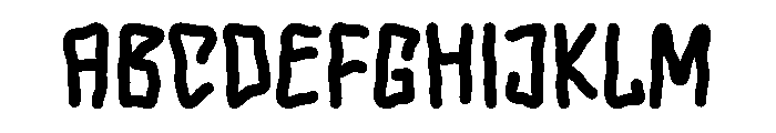 Shaky Scary Font UPPERCASE