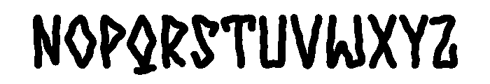 Shaky Scary Font UPPERCASE
