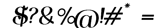 Shanoy Italic Font OTHER CHARS