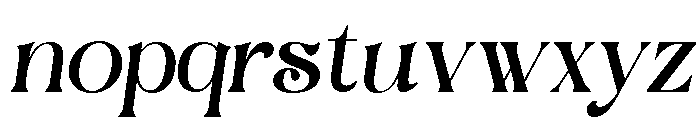 Shanoy Italic Font LOWERCASE