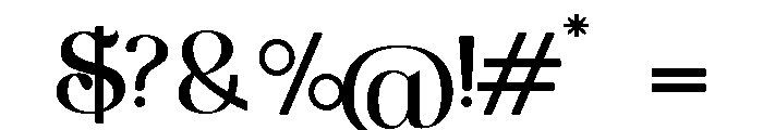 Shanoy Regular Font OTHER CHARS