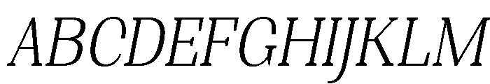 Shapfly Cond ExtLt Ita Font UPPERCASE