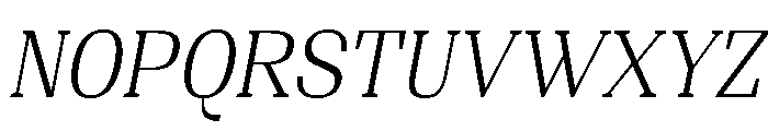 Shapfly Cond ExtLt Ita Font UPPERCASE